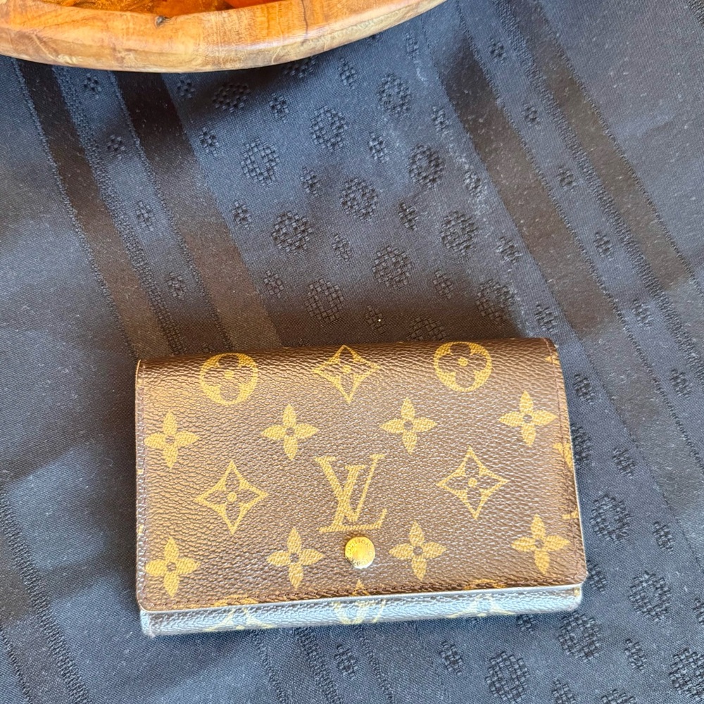 Louis Vuitton Brown and Gold Monogram Wallet